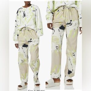 Rare/Self Women’s Standard Pull-On Wide Leg Twill Pant Unique Eclectic , Size 2